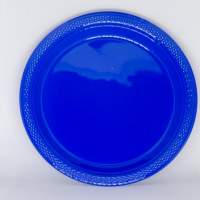 AMSCAN tek kullanımlık parti tabakları 10'lu set, yaklaşık 18 cm, mavi