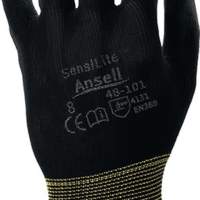 ANSELL Handschuhe HyFlex® 48-101, Gr. 8 schwarz, Nylon mit Polyurethan, 12 Paar