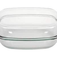 BOHEMIA CRISTAL oval bowl with flat lid, 8l