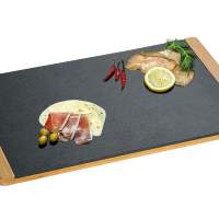 KESPER buffet platter slate/bamboo 45x30x1.5cm