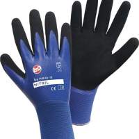 Handschuhe Nitril Aqua Gr.10 blau/schwarz, EN 388, Kat.II, 12 Paar
