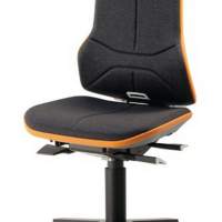 Work swivel chair neon with castors orange seat H450-620mm permanent contact