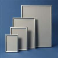 Snap frame format DIN A0 24mm clamping profile aluminium. silver anodized.