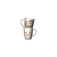 LA VIDA coffee mugs with saying, 6 pieces