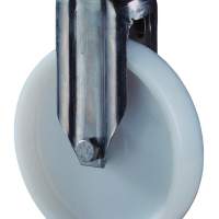 Stainless steel apparatus castor, Ø 75 mm, width: 23 mm, 60 kg