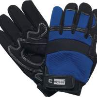 Gloves EN388 cat. II Mechanical Master size 10 black/blue Velcro fastener