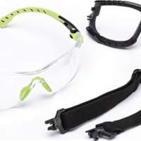 Schutzbrille Solus 1000 Set Bügel grün schwarz PC klar, EN166