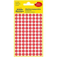 AVERY ZWECKFORM labels marking point Ø8mm red 4160 pieces