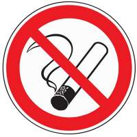Schild Rauchen verboten D.200mm Kunststoff rot/schwarz