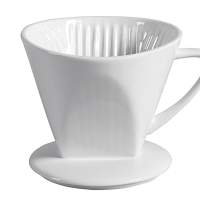 Porcelain permanent filter coffee filter 1x4, white