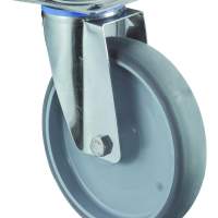 Stainless steel transport roller, Ø 100 mm, width: 30 mm, 80 kg
