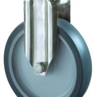 Stainless steel apparatus castor, Ø 75 mm, width: 24 mm, 60 kg