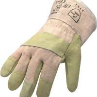 Protective gloves top size 10 1/2 yellow pig full leather large cuff, 12 pairs