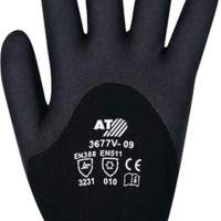 Kälteschutzhandschuh Gr.8 schwarz, Terry-Schlingen, EN 388, EN 511, 6 Paar