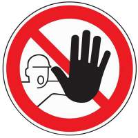 Schild Zutritt für Unbefugte verboten D.200mm Kunststoff rot/schwarz