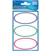 AVERY ZWECKFORM household labels colorful oval, 9x10= 90 labels