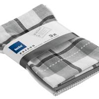 kela tea towel Pasado grey, set of 3 x 12 pack = 36 pieces