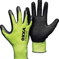 OXXA Handschuhe X-GRIP-LITE Gr.9 schwarz/fluo-gelb Nylon-Träger Kat.II, 1 Paar
