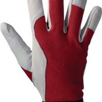 Glove EN388 cat.II size. 9 goat nappa back of hand red Velcro fastener on card