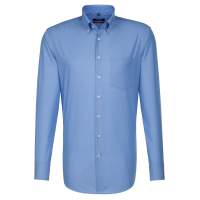 Seidensticker REGULAR Langarm-Hemd, Fil-à-Fil, Button Down-Kragen, hellblau, verfügbare Größen/Kragenweite 38,43,44,46,47,48